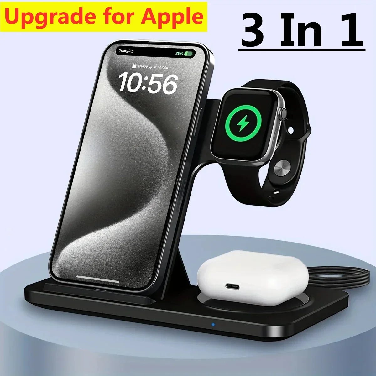 3 in 1 wireless charger pad for iPhone, Watch and AirPods