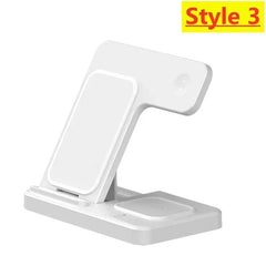 3 in 1 wireless charger pad for iPhone, Watch and AirPods White