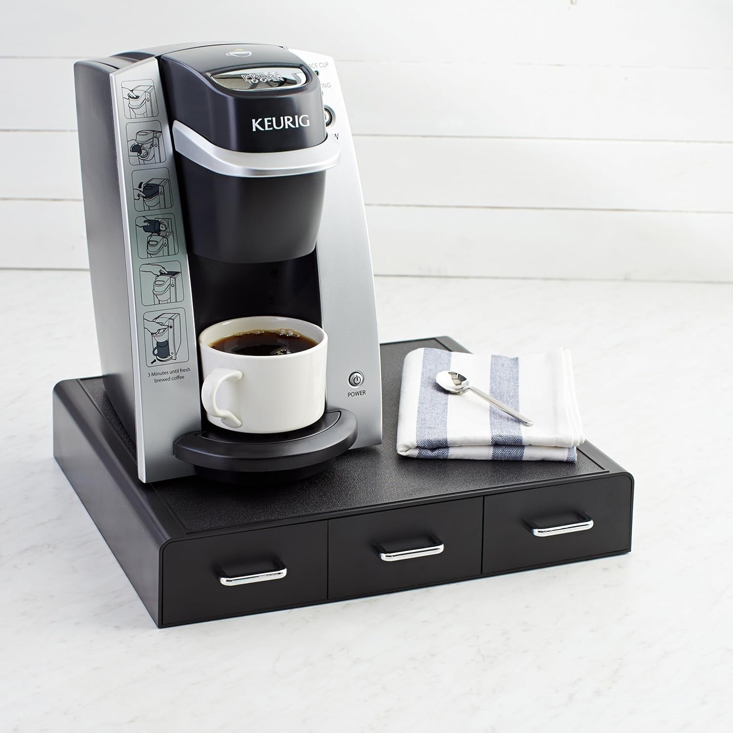 K-Cup Coffee Pod Drawer – 36 Pod Organizer (Black)