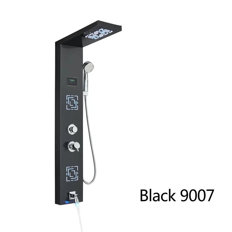 Buy LED Bathroom Shower Panel with Rainfall, Waterfall & Massage Jets bathroom shower