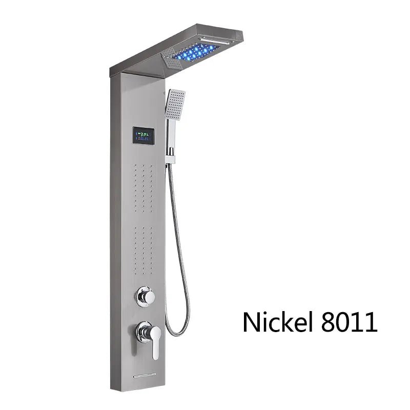 Buy LED Bathroom Shower Panel with Rainfall, Waterfall & Massage Jets bathroom shower