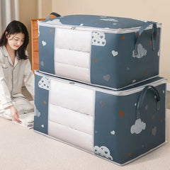 Buy Clothes Storage Bag Handle Suitable For Blankets Bedding Foldable With Sturdy Zipper storage bag
