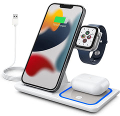 Fast Charging Station UK for iPhone 16, 15, 14 with Apple Watch Stand