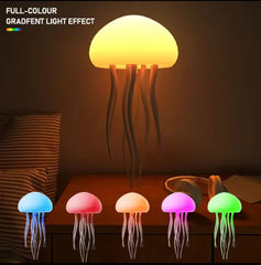 Buy Jellyfish Night Light RGB Gradient Cute Jellyfish Bedside Lamp Voice Control Light