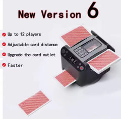 Buy New Version 6 Card Shuffler Poker Playing Cards Electric Automatic Shuffling Machine Card Dealer Machine Toys and games