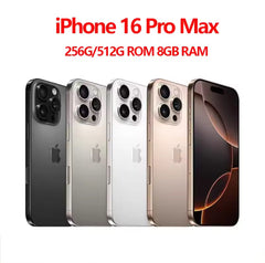 iPhone 16 Pro Max Dual eSIM 6.9" Genuine LTPO Super Retina XDR OLED Face ID NFC A18Pro 8GB 256/512GB 98% New 5G Cell Phone