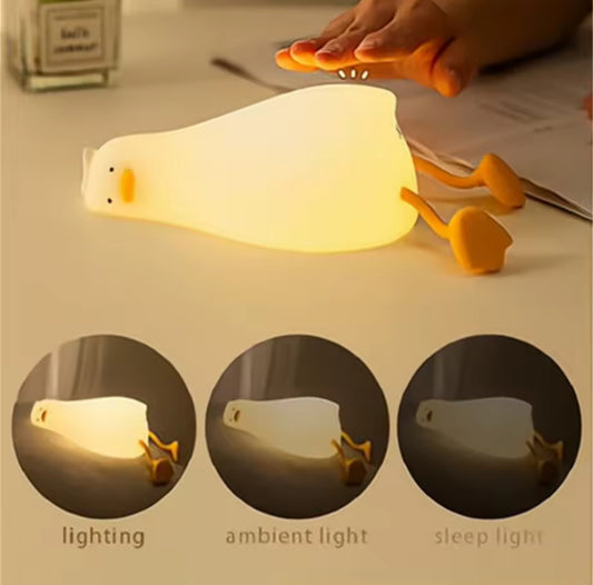 LED Light Rechargeable Silicone Squishy Duck Lamp Child Holiday gift