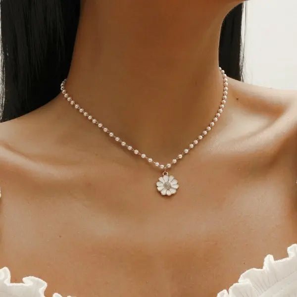 Buy Double Layer Daisy Butterfly Evil Eye Necklace – Women's Choker Jewelry Gift jewelry