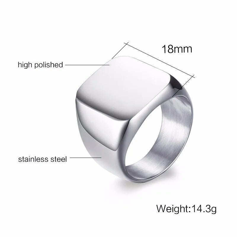 Buy Vnox Free Personalized Stamp Ring For Men Ring