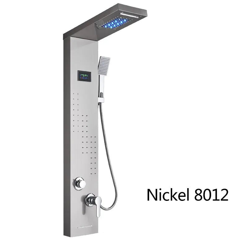 Buy LED Bathroom Shower Panel with Rainfall, Waterfall & Massage Jets bathroom shower