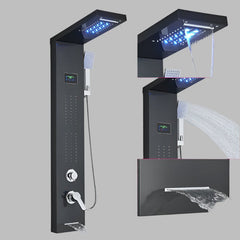Buy LED Bathroom Shower Panel with Rainfall, Waterfall & Massage Jets bathroom shower