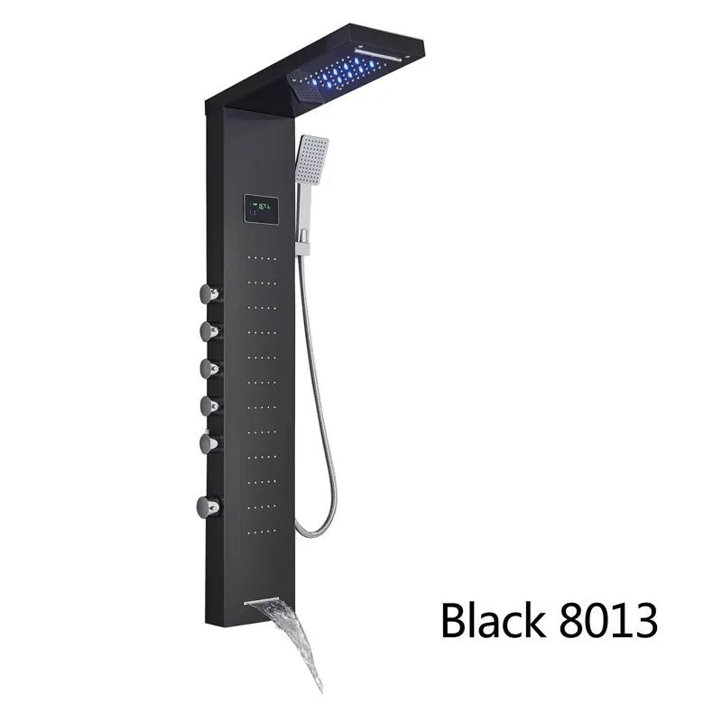 Buy LED Bathroom Shower Panel with Rainfall, Waterfall & Massage Jets bathroom shower