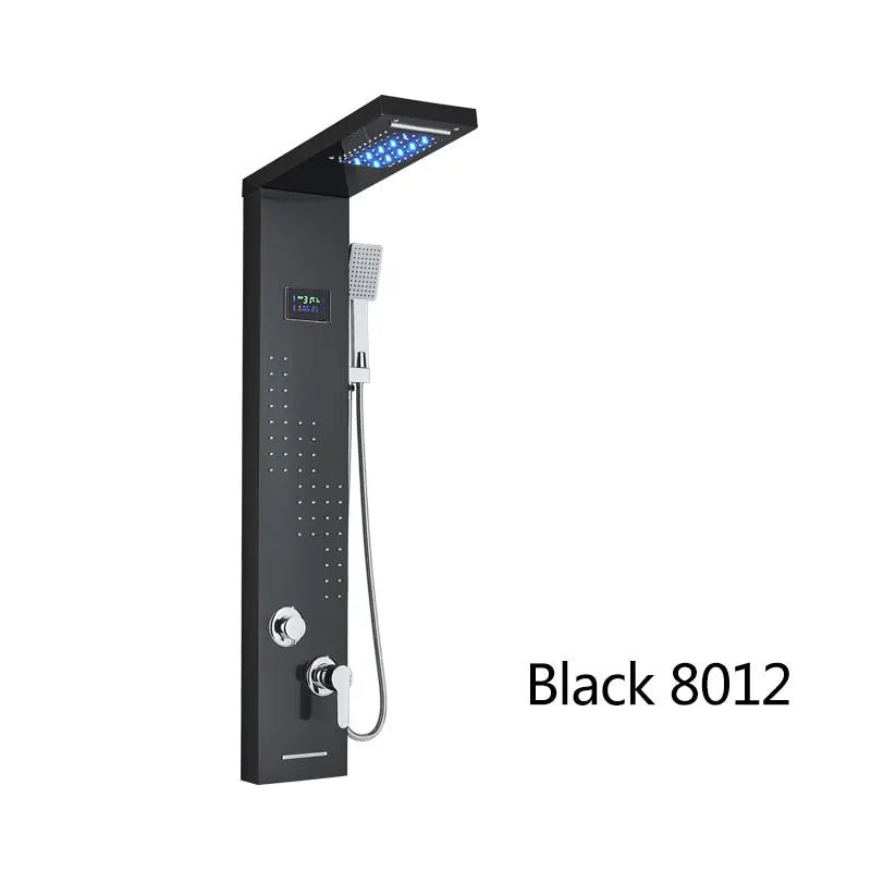 Buy LED Bathroom Shower Panel with Rainfall, Waterfall & Massage Jets bathroom shower