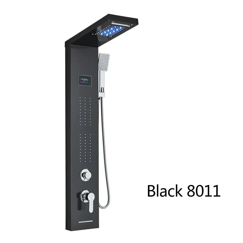Buy LED Bathroom Shower Panel with Rainfall, Waterfall & Massage Jets bathroom shower