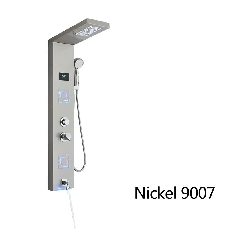 Buy LED Bathroom Shower Panel with Rainfall, Waterfall & Massage Jets bathroom shower