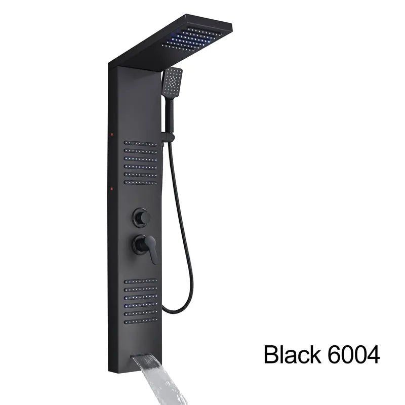 Buy LED Bathroom Shower Panel with Rainfall, Waterfall & Massage Jets bathroom shower