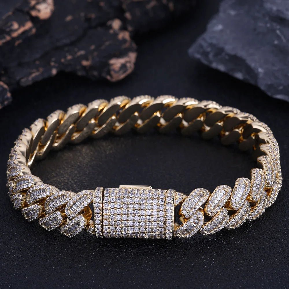 Buy 12MM Cuban Link Chain Bracelet for Men Women Braclet
