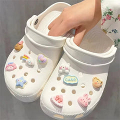 Buy Hot Sale Hole Shoes Garden Shoes Accessories Cute ABS Plastic Cartoon Decoration Accessories Perfect for Youngsters' Shoes baby shoes