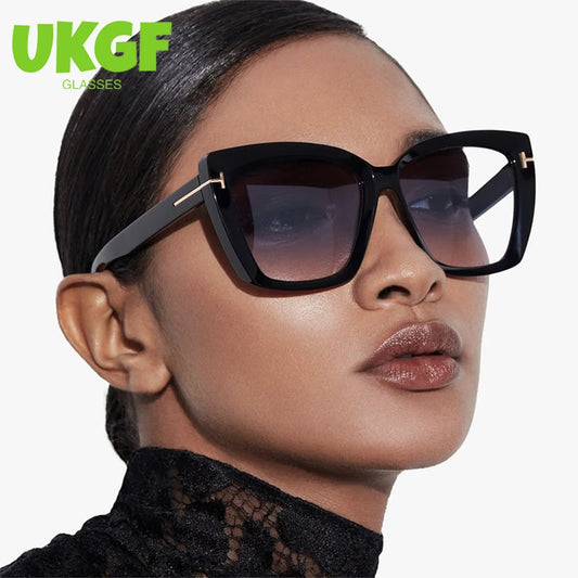 Luxury Cat Eye Square Small Frame Sunglasses