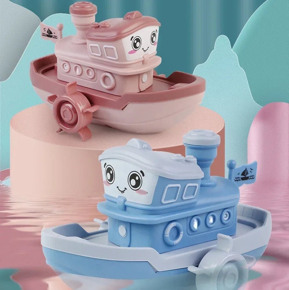 Buy Baby Bath Toys Cute Cartoon Ship Boat Clockwork Toy Wind Up Toy Kids Water Swimming Beach Game for Children Gifts Boys Toys baby toys