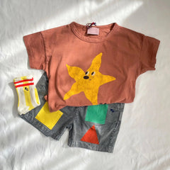 Buy New Spring Sumemer Korean Baby Boys Girls Cotton Cartoon Short Sleeve T Shirts Baby apparel