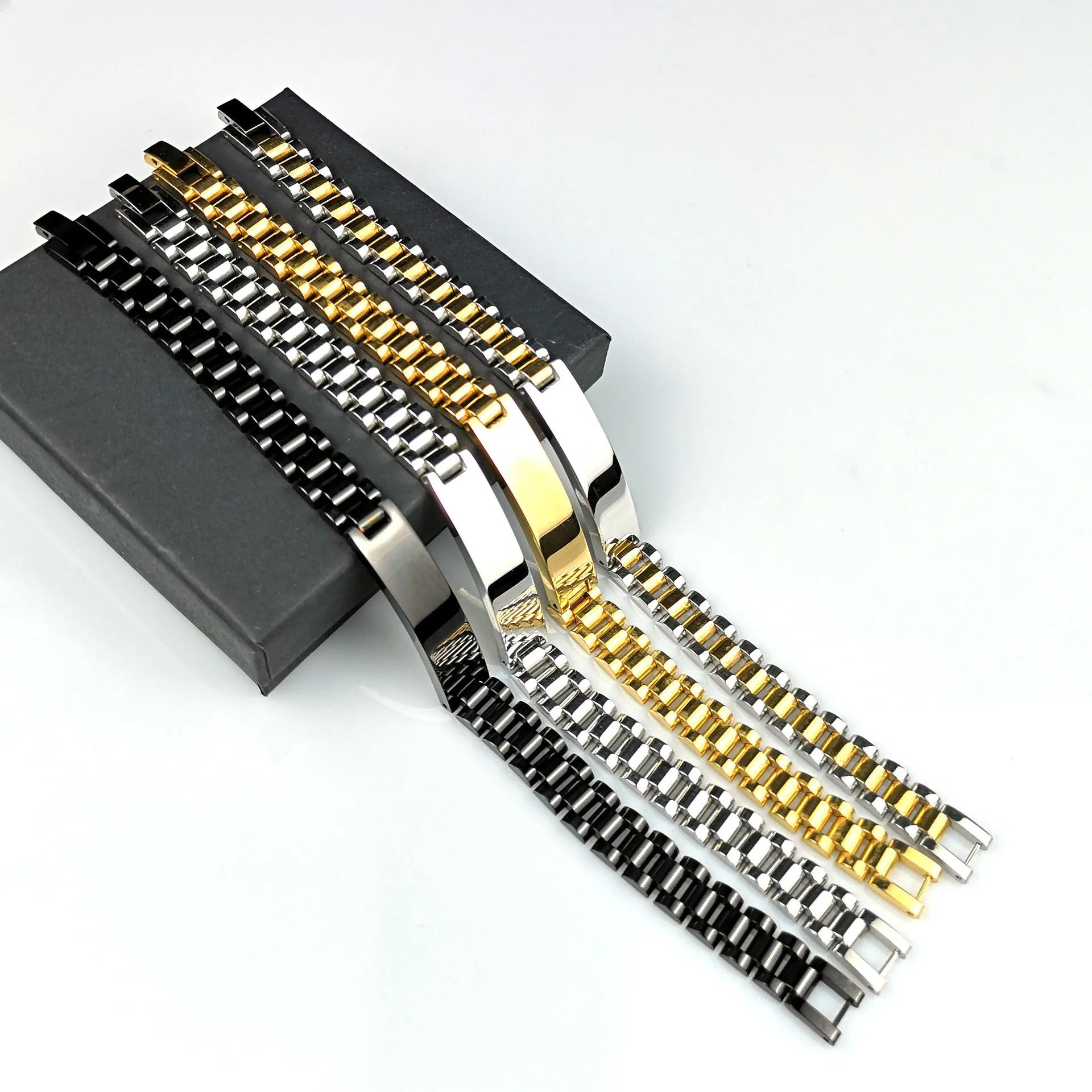 Buy 10mm Custom Name logo Stainless Steel Men Bracelet Braclet