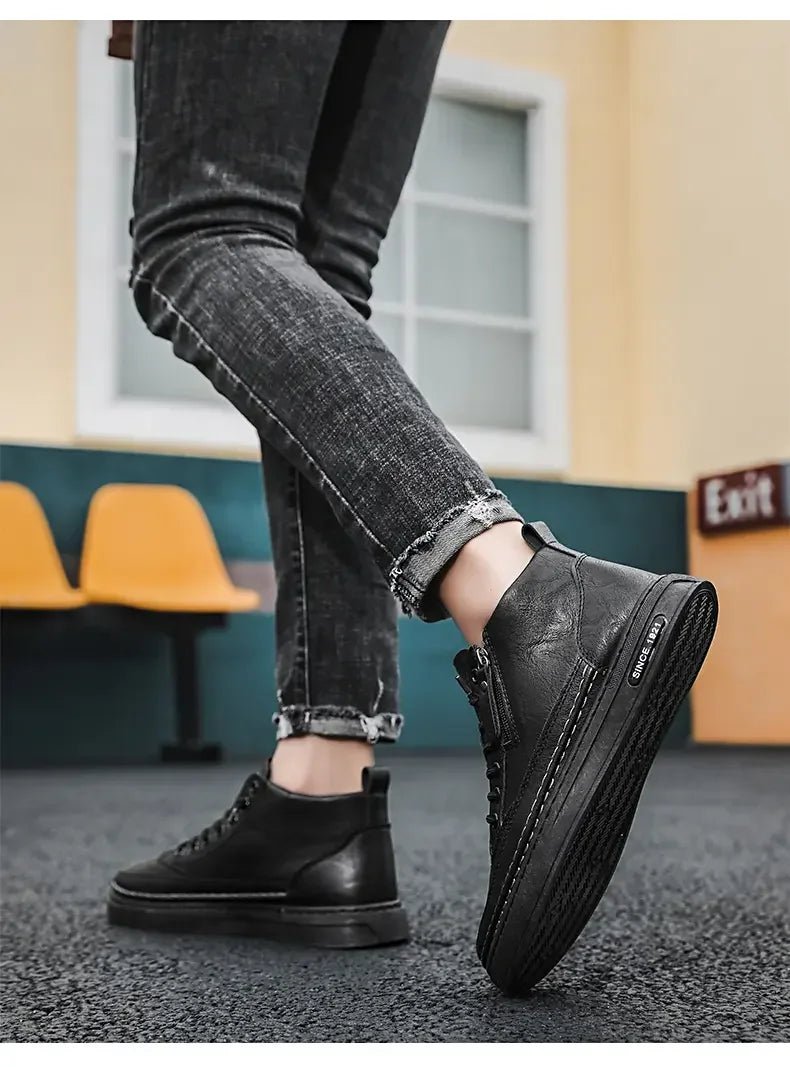 Buy Men Boots High Top Leather Shoes shoes