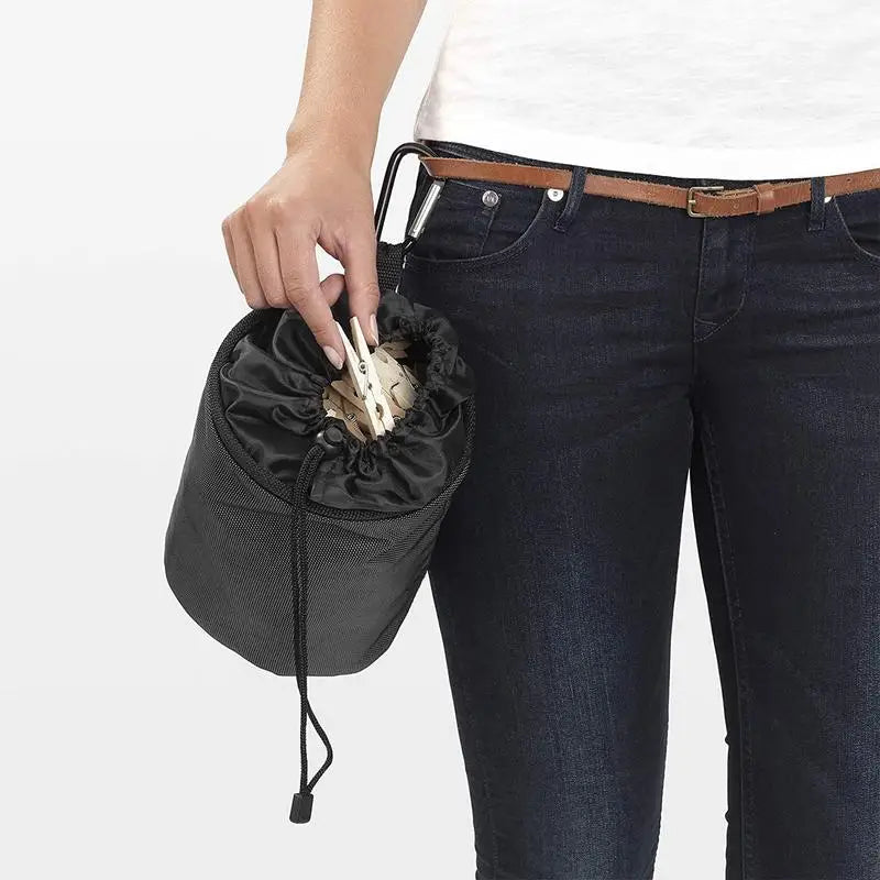 Clothespin Holder Bag Outdoor Hanging Clothesline Peg Organizer Storage Bags - Trends Glob