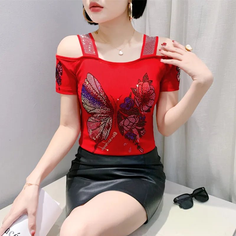 Buy Classic Summer T-Shirt Chic New Fashion Women's Sexy blouse Tops