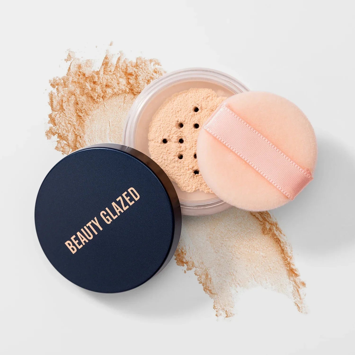 Buy Waterproof Weightless Soft - velvet Blurring With Cosmetic Puff Oil Control Compact Powde Mak Skin care