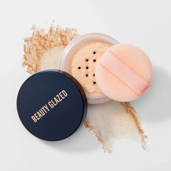 Buy Waterproof Weightless Soft - velvet Blurring With Cosmetic Puff Oil Control Compact Powde Mak Skin care