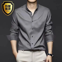 Buy Men's shirt Long sleeve non - ironing business casual high - quality men's shirt