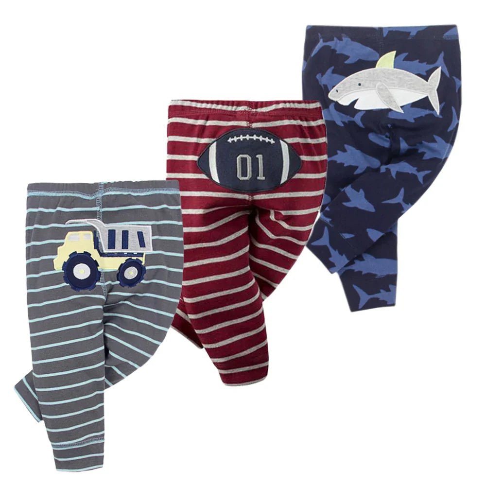 Buy 3Pieces Baby Boy PP Trousers Cartoon Soft Infant Pants baby pants