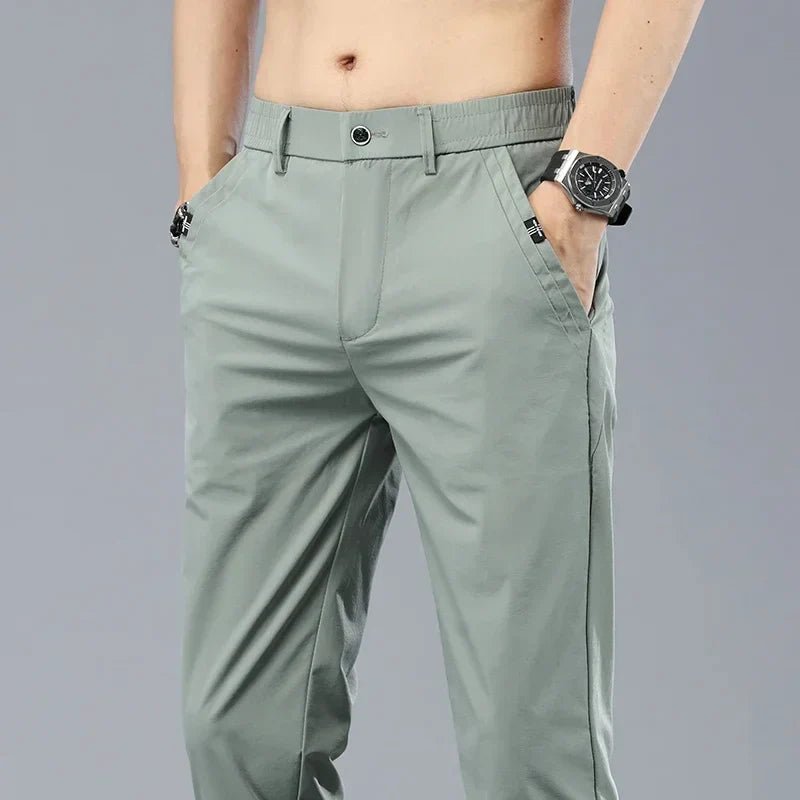 Buy Summer Ice Silk Stretch Casual Pants Men men's apparel