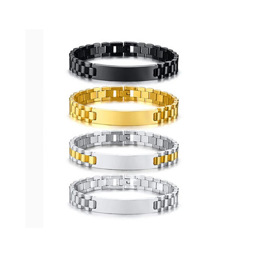 10mm Custom Name logo Stainless Steel Men Bracelet