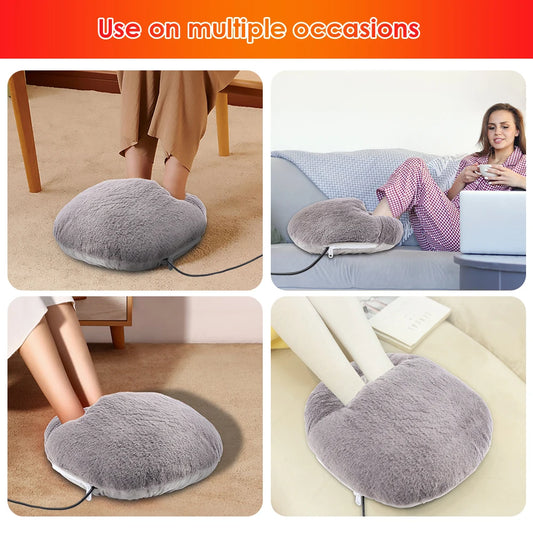 Electric Foot Warmer Heater/ Heating Pad Soft Velvet for Bedroom Feet Warmer