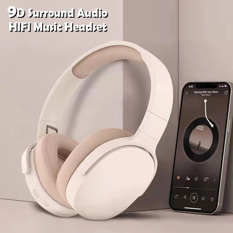 Buy Headphone Bluetooth Over Ear Stereo HIFI Headset Wireless Heavy Bass Game Earphone TF/AUX Music Player with MIC/Radio for Gifts Audio items
