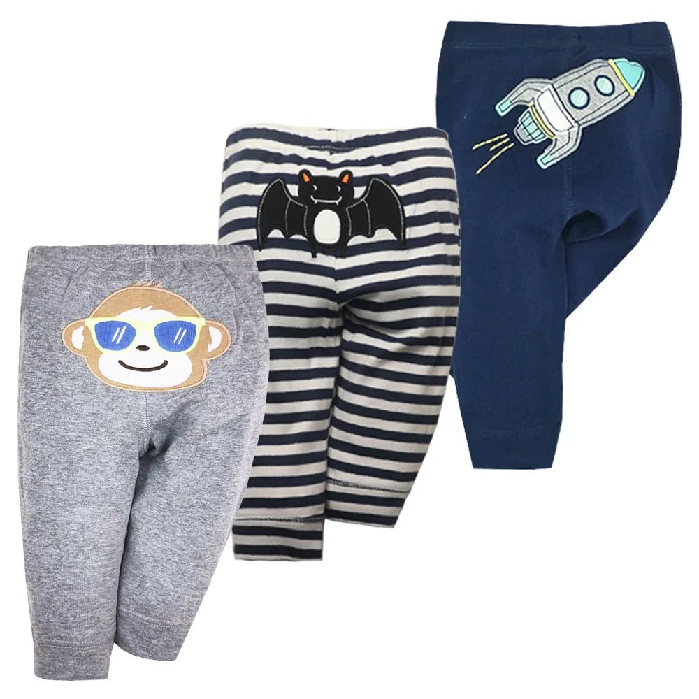 Buy 3Pieces Baby Boy PP Trousers Cartoon Soft Infant Pants baby pants