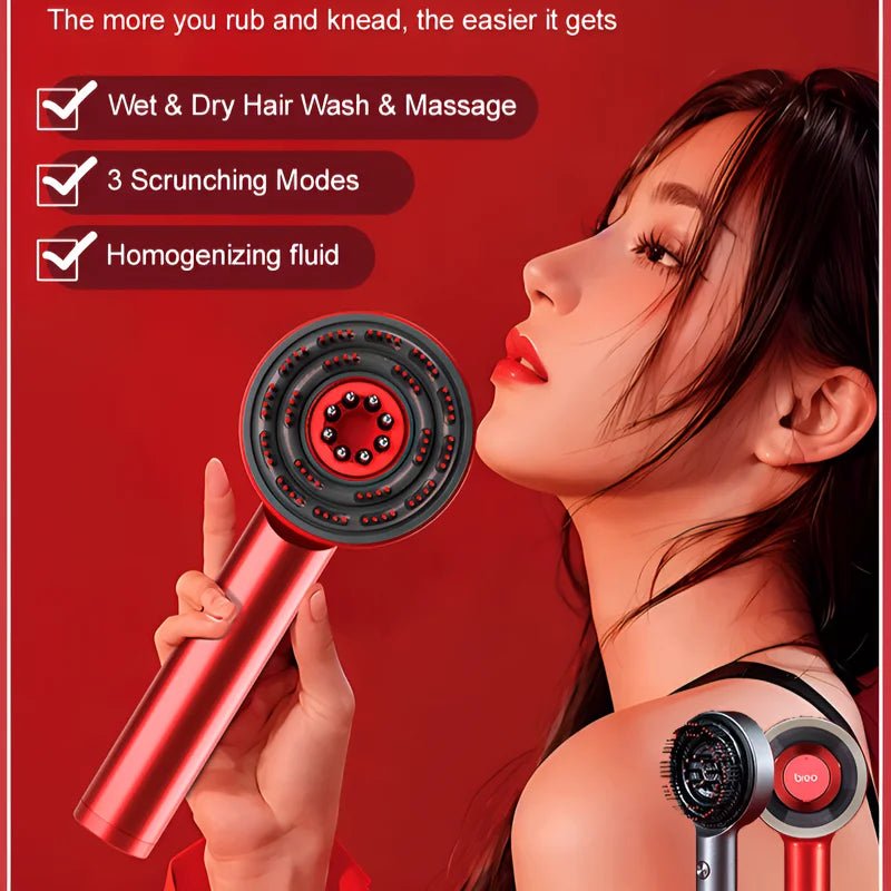 Buy Electric Massage Comb Vibration Red Light Therapy Hair Growth Massage hair brush