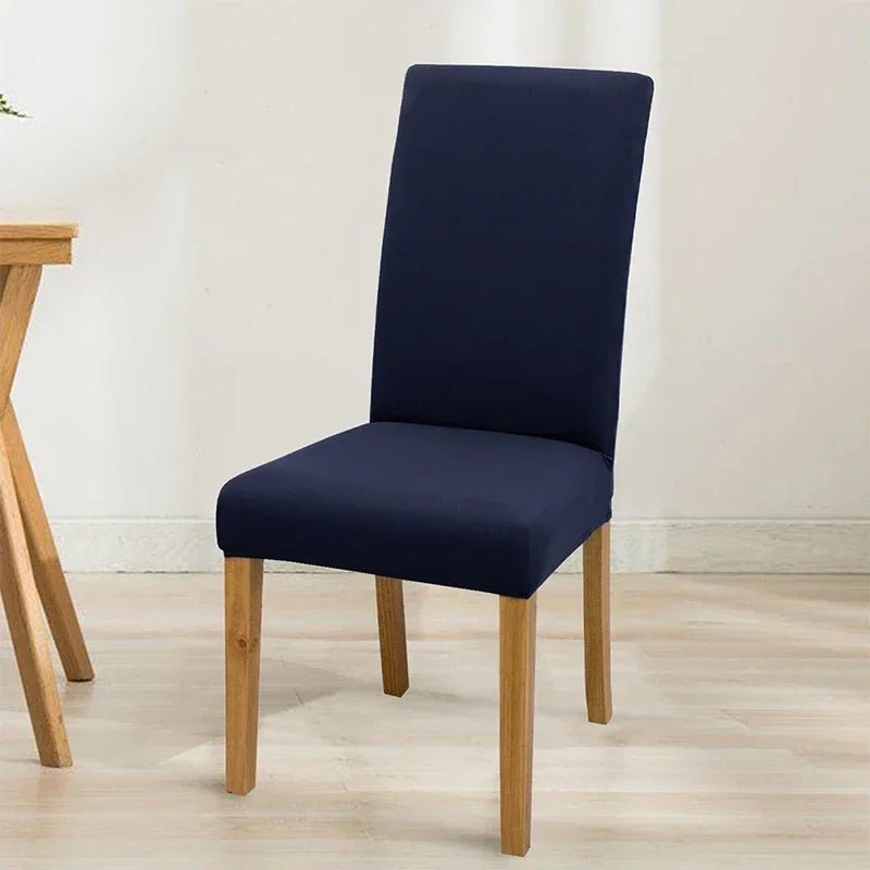 Elastic Solid Color Adjustable Chair Cover Slipcovers Chair Seat Covers Kitchen Dining Room