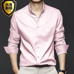Buy Men's shirt Long sleeve non - ironing business casual high - quality men's shirt