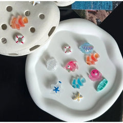 Buy 7/14pcs Glow - in - the - Dark Star Shoe Charms Easy Install Fun DIY hole shoes Buckles for Hole shoes baby shoes