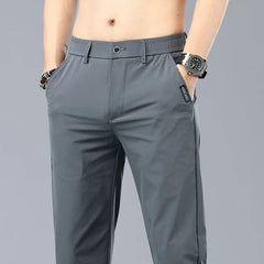 Buy Summer Ice Silk Stretch Casual Pants Men men's apparel