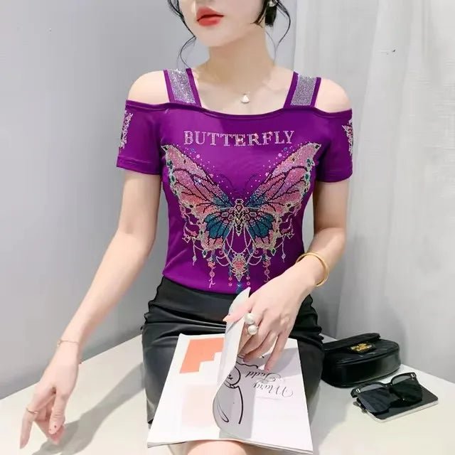 Buy Classic Summer T-Shirt Chic New Fashion Women's Sexy blouse Tops