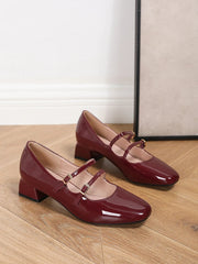 Buy French Mary Jane shoes, small leather shoes, thick heels, women's shoes