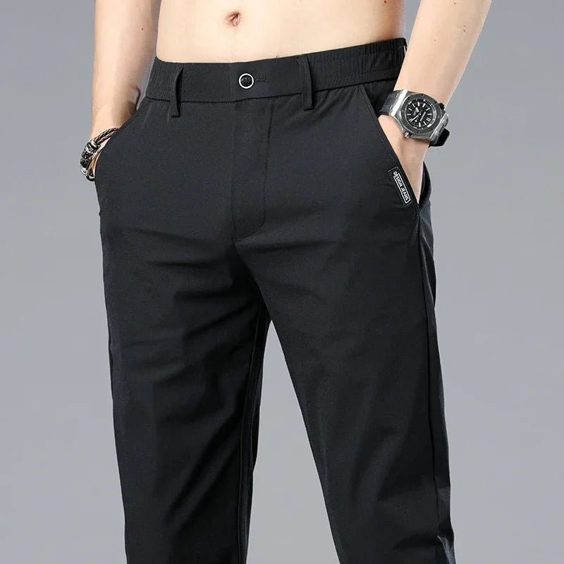 Buy Summer Ice Silk Stretch Casual Pants Men men's apparel