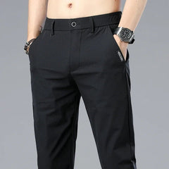 Buy Summer Ice Silk Stretch Casual Pants Men men's apparel