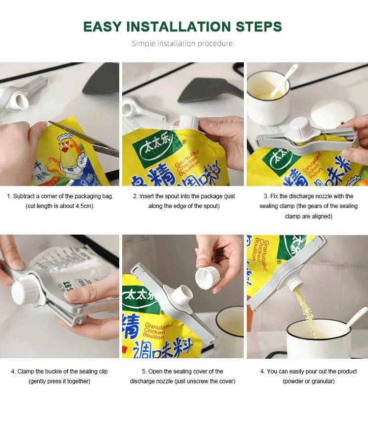 Buy Screw Cap Sealing Clip Kitchen Seasoning Bag Milk Powder Salt Bag Sealing Clip sealing Clip