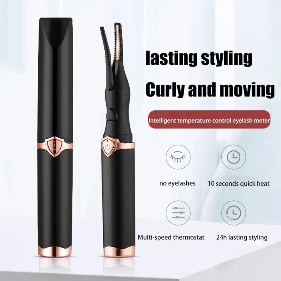 Buy Portable 3 Temperature Mode Heated Eyelashes Curling Tool Electronic USB Natural Fake Eye Lash Curler Beauty Supplies Eyelash