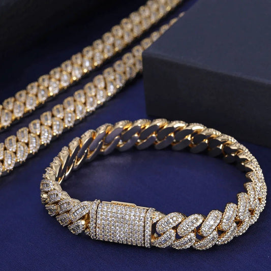 12MM Cuban Link Chain Bracelet for Men Women